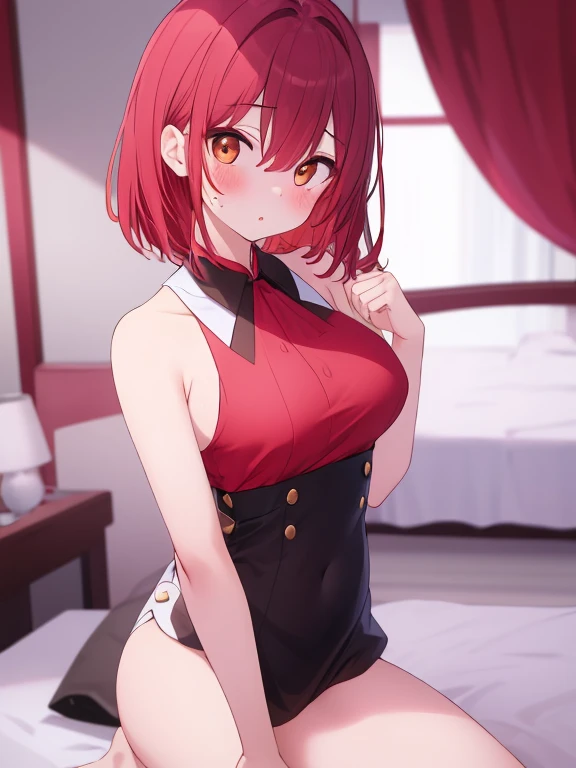 Realistic,highest quality, Super detailed, High-quality CG rendering, The most delicate and beautiful, floating gently, High resolution, (1 girl), (Best image quality,4k,8K,masterpiece:1.2) , (All red-haired:1.5),(Medium Hair:1.5),(Red eyes:1.5),(Completely naked:1.5)
Collapsed in bed,Defeated,,(Slightly larger breasts:1.5),Sleep,Are sleeping,Eyes closed,Open your mouth a little,Prone,(Turn your back to your audience:1.3),Ass