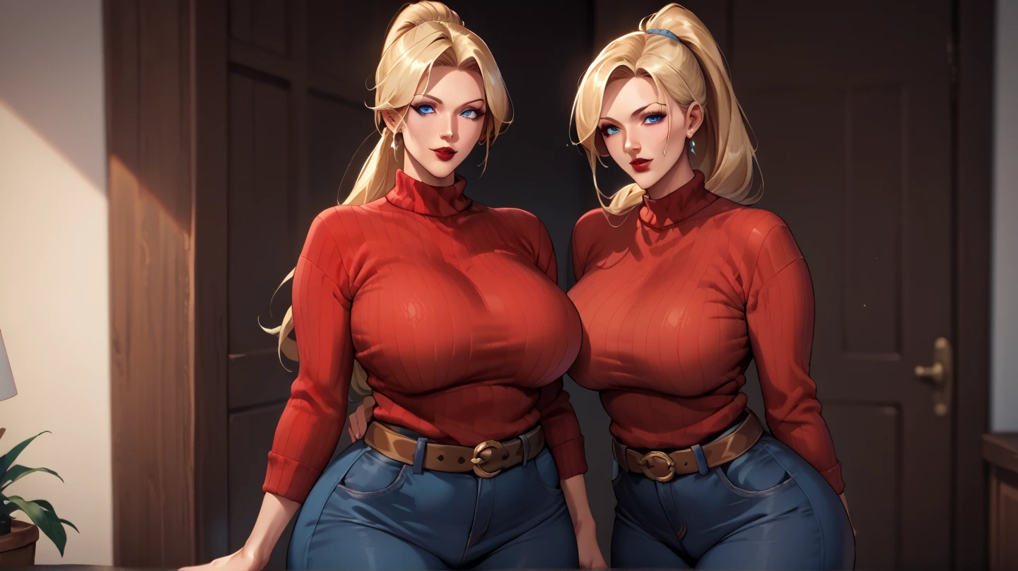 Rose Tyler, in old time London, old time London street, European row houses in background, realistic, (realistic:1.5), wearing choker collar, wearing blue jeans, wearing black crop top, big breasts, (big breasts:1.5), lots of cleavage,