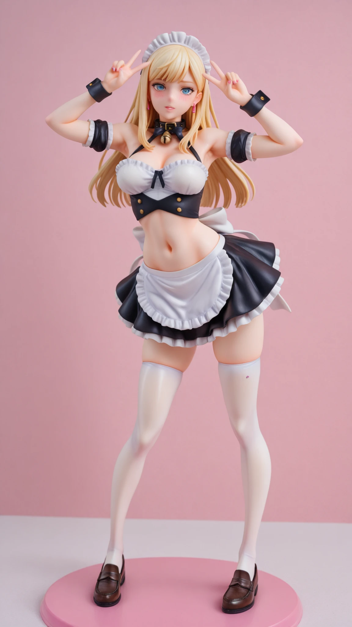 Maid、、Blonde Elf、Twin tails、Swimwear、メイドSwimwear