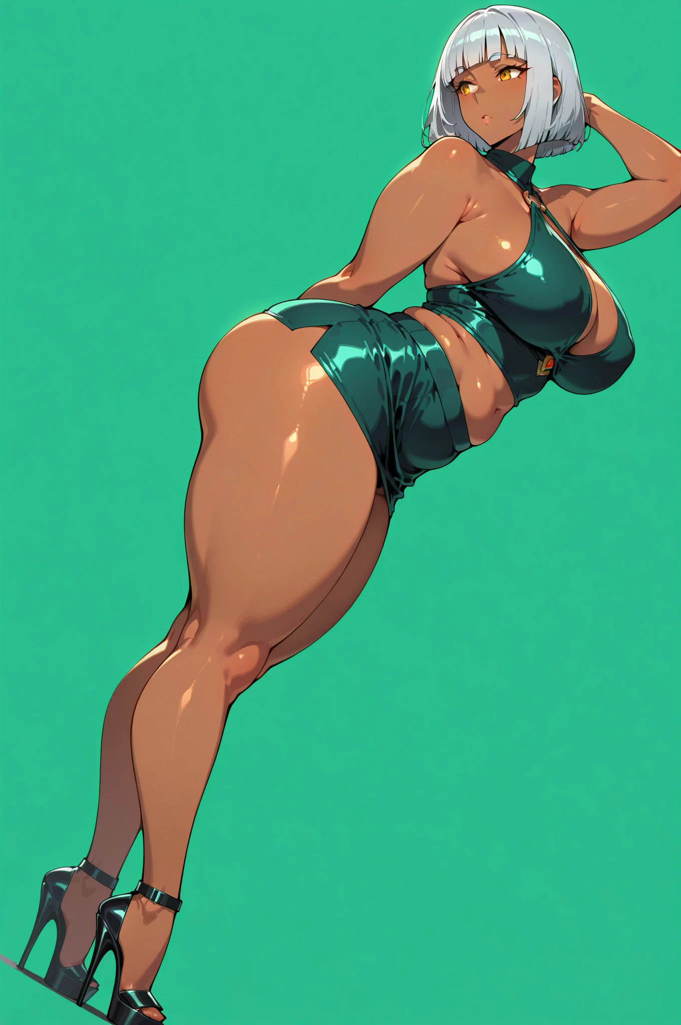 Sexy teen dancing at the club. Tentacles. Parasite. Weak knees. Bikini. Suffering. Twitching body. Possession. Soaked skin. Tanned skin