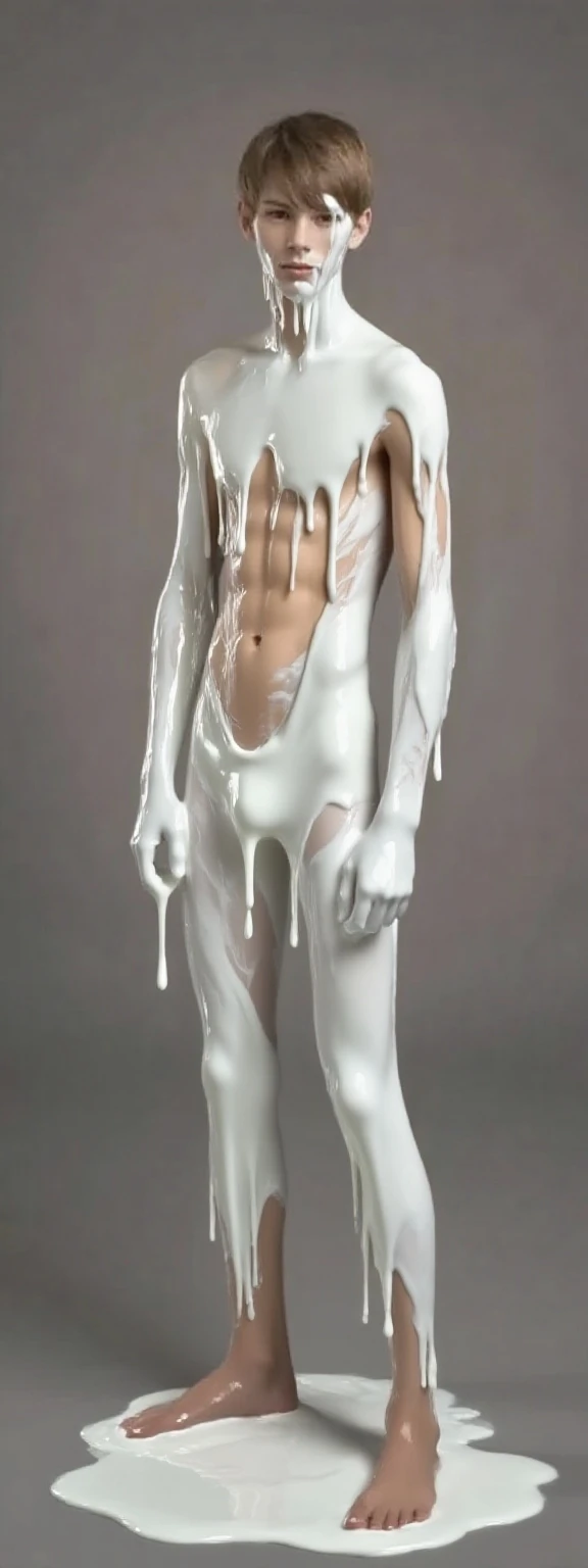 A tall muscular boy , Naked , Legs spread , （The whole body of the character），impact , Sweaty , Wet , Seductive , Bigboobs , large bulge , big balls , big assa，Exposing the pectoral muscles，Wu Yifan，，（A large amount of transparent white liquid），（binding）