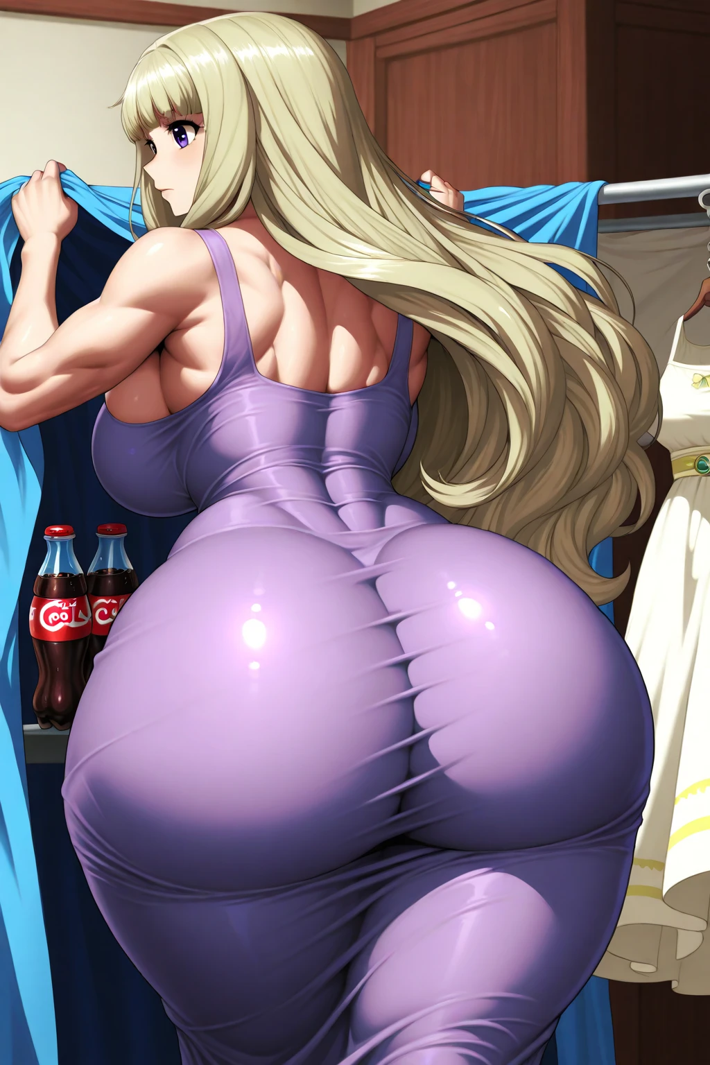 NSFW]Imagine Princess Zelda, wearing only a sexy spicy 2-piece mini bikini, her huge butt,massive ass, she has a very exaggeratedly fat ass, and very big tits, the purple and pink mini bikini , with everything exposed, she is not wearing clothes, she is naked simply wearing the bikink, posing sensually with a highly voluptuous body, with an exaggeratedly large and round ass, like her tits, but very attractive and bright green eyes, small set of bikini in the middle of an idyllic landscape. She has a small waist and wide hips, she enjoys the water while she poses on her back with her gaze fixed on the camera while she winks at him seductively, on a sunny day. The style of the image combines realism with an animated touch, captured with an artistic quality that makes it ideal as a wallpaper in 18K resolution for cell phones. The natural lighting highlights every detail of her, presenting her in a general shot that shows her full and attractive figure, full body image (masterpiece:1.2, Best quality at best:1.2, beautiful, high quality, High resolution:1.1, Aesthetic), Detailed pubic hair, Highly detailed, soft ambient lighting, 4k, perfect eyes , it's the perfect face, perfect lighting, 1个 Giant breast girl, Alone, big and huge breast, willow waist, wide hips, thick thigh, beautiful curves, sitting, looking at the viewer, zelda lying face down on the floor, zelda lying face down on the floor, zelda lying on the seashore, face down
