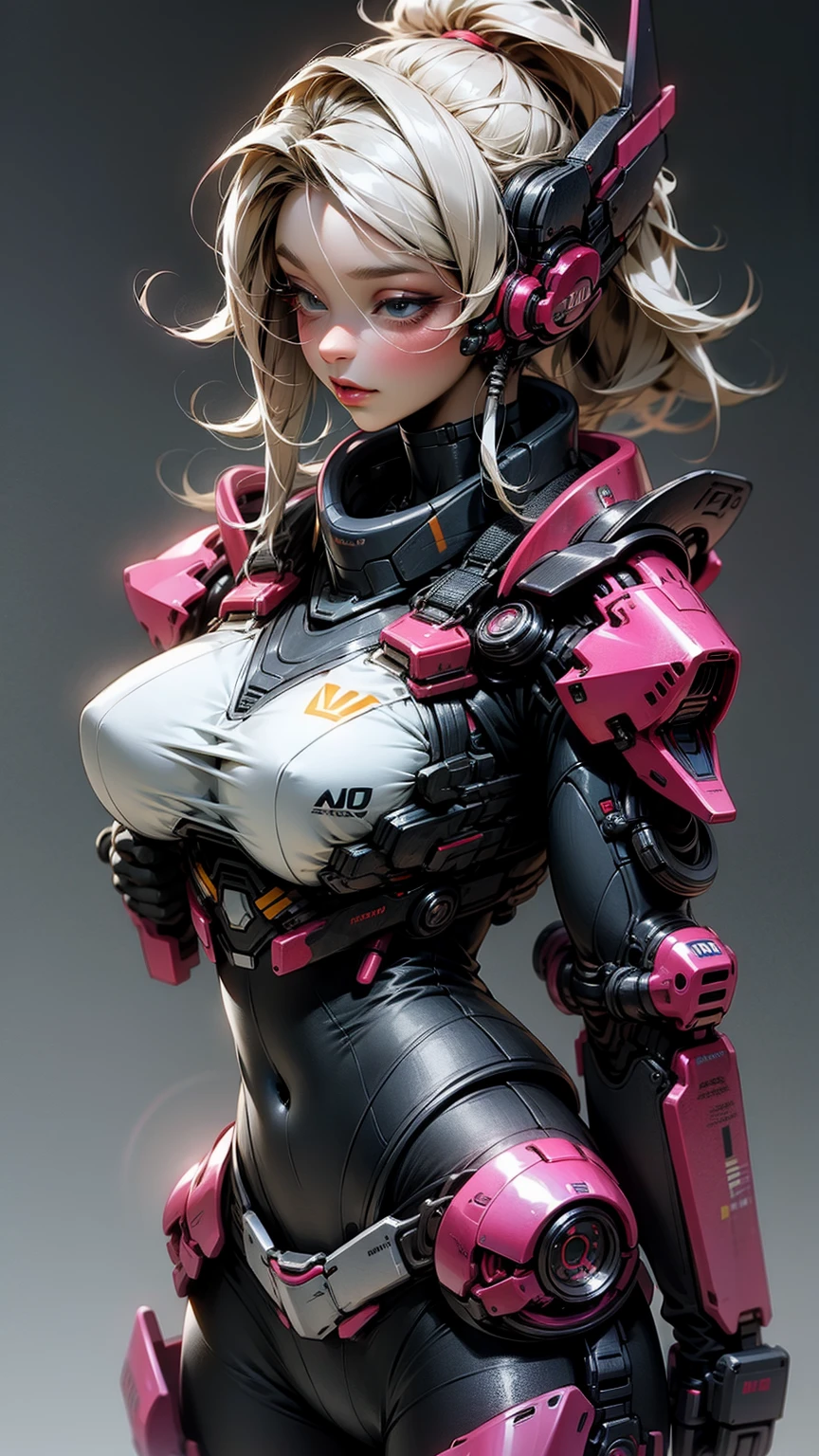 (nsfw:1.1)、Very beautiful woman、Slender women、(Detailed face)、Realistic Skin、((Delicate photo)),(Girl Masterpiece RAW Photo Details:1.25), (Highest quality:1.6), (Ultra-high resolution:1.5), (Realistic:1.75), 8K resolution, Canon EOS R5, 50mm, Absurd, Ultra-detailed,Cinema Lighting、One girl, White hair,((hime_cut))、Smile、 Window Shades,((Ultra tight pink jacket coat)), Chest Rig, cyber punk, ((Techwear)),I can see your abs、Bra Top、((Big Breasts))、((The abdomen is visible))、(((Ultra-delicate and futuristic design)))、Biting into the crotch、((logo))、((Text on clothing))、((Micro Size Underwear))、((With futuristic weapons))、(((Giant Gauntlet)))、(((asymmetrical bangessy hair))