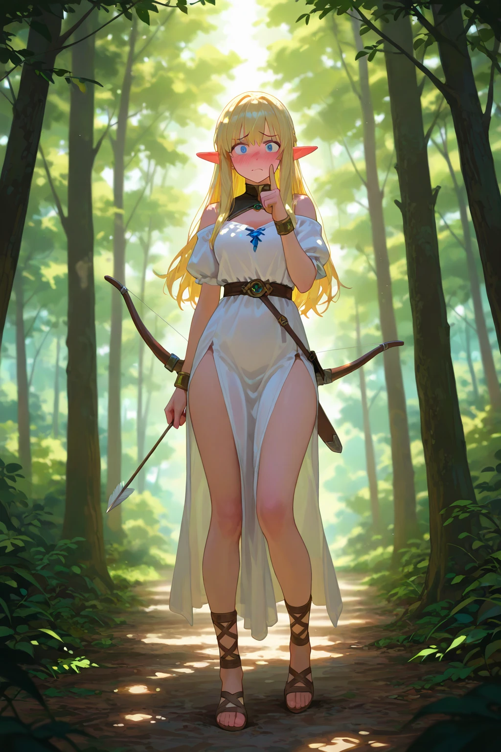 Beautiful 1girl, full body, teenager, solo, (very long waist length blonde hair, straight blonde hair: 1.28), ((light blue eyes)), clear skin, (large darker fox ears: 1.35), pale skin, medium breasts, cleavage, (thin hips, thin waist , athletic body: 1.25), background, looking away,, revealing clothes, (wearing only a bikini: 1.5), (arched back, Appearance from behind, round ass, butt sticks out:1.7), (sandy beach: 1.1), walking in sand, 4k textures, soft light, elegant, highly detailed, sharp focus, soothing tones,