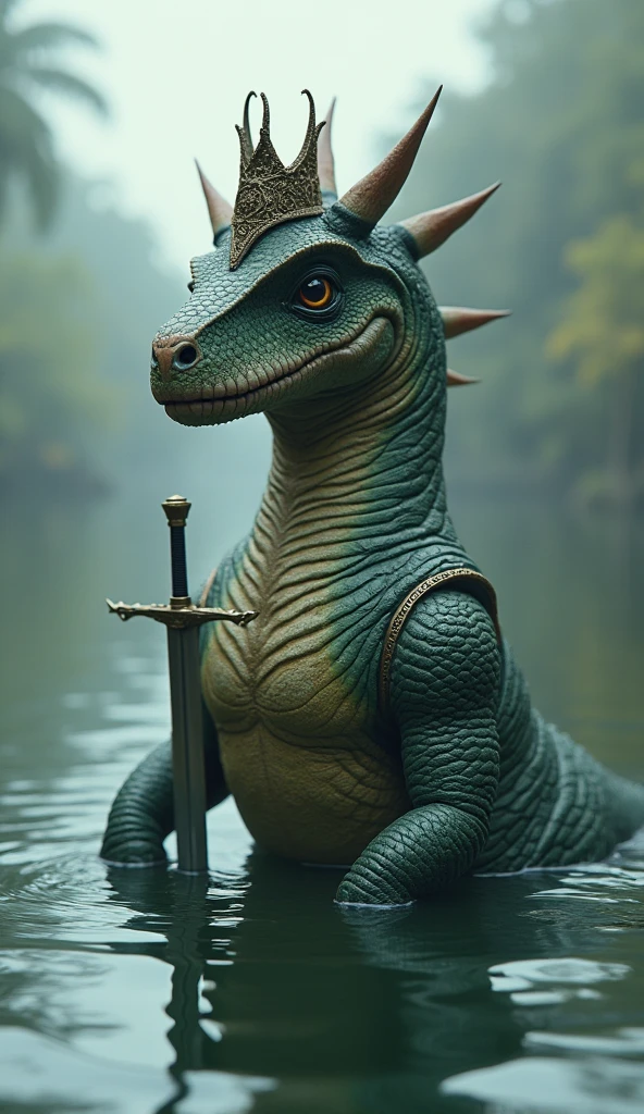 Parasaurolophus with Armor and sword