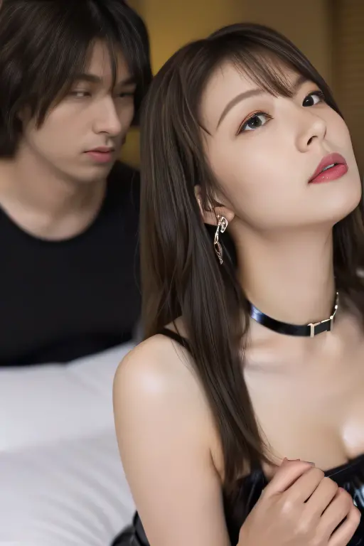 ((Top Quality, 8k, Masterpiece: 1.3)), Crisp Focus: 1.2, Beautiful Woman with Perfect Figure: 1.4, Slender Abs: 1.2, (((Layer Cut, Big: 1.2)), Wet Body: 1.5, Highly Detailed Face and Skin Texture, Detailed Eyes, Double Eyelids, Ponytail, BDSM, Slave, Black Corset, Bondage, Collar, From Below,Disdain, Panties,knee boots