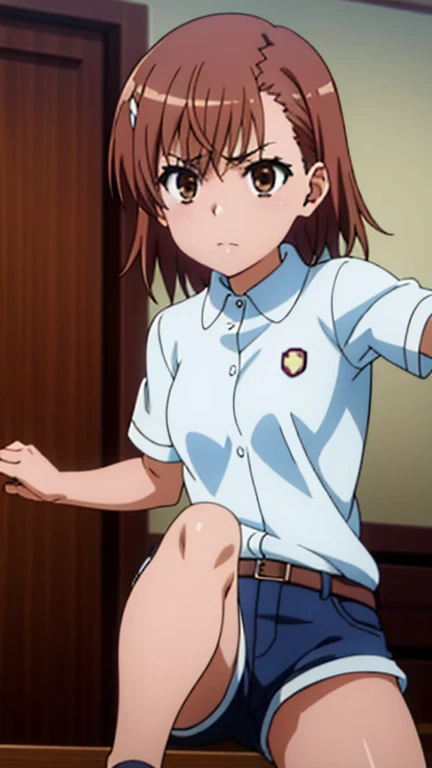 ((((nsfw)))), Detailed nipple depiction, Konui Hirazawa, Yu Hirasawa, short hair, Brown Hair, (Brown eyes:1.5), ponytail,
break sakuragaoka high , , uniform, blazer, shirt, white shirt, collared shirt, skirt, pleated skirt,
break indoors, classroom,
break looking at viewer, (Cowboy Shot:1.5),
break (masterpiece:1.2), highest quality, High resolution, unity 8k wallpaper, (figure:0.8), (Beautiful fine details:1.6), Highly detailed face, Perfect lighting, Highly detailed CG, (Perfect hands, Perfect Anatomy),