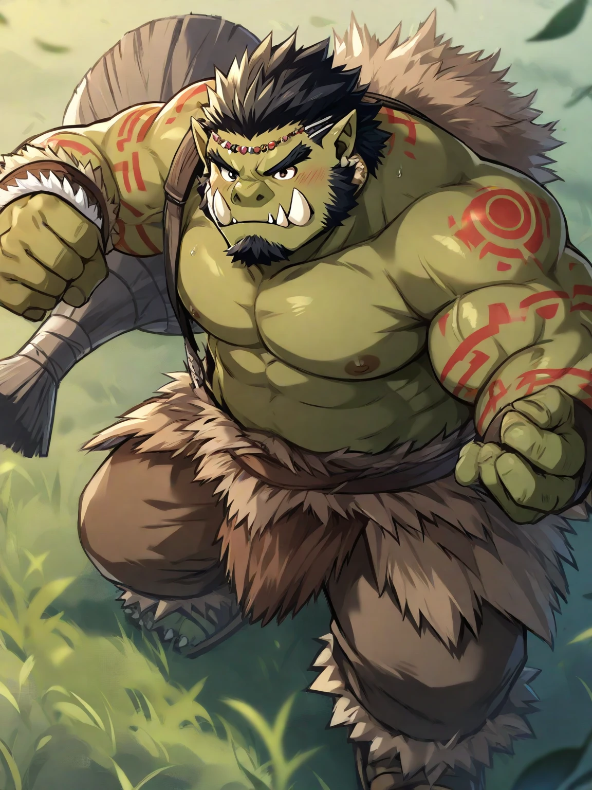 Solitary, Orc Bear, male, muscle, intestinal muscle, pregnant, Karnsang, Large target, male mature, old.