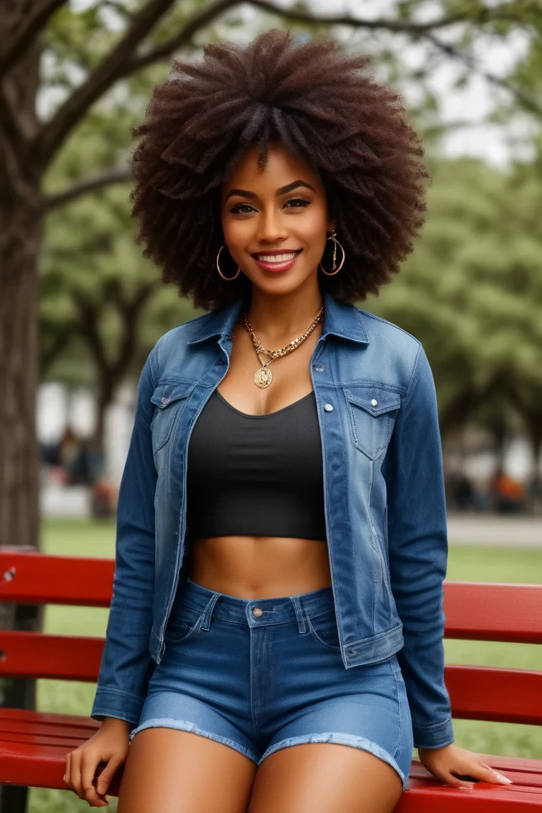 women,african,beautiful,pretty,with dark skin and curly hair,lovely smile,wearing Diamonds jewellery,with a nice and simple blue jeans,the most beautiful thing in this world,what appeared to a model
