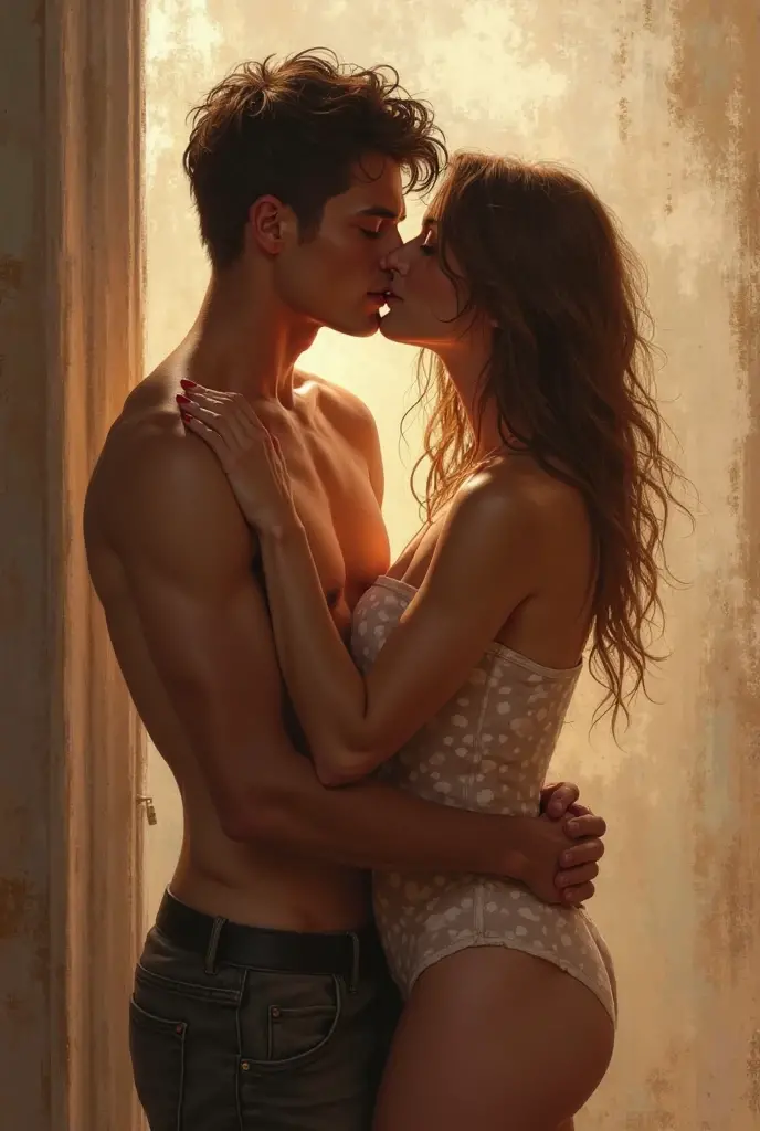 a sexy leady having sex with his partner seprately bahind the the bridge