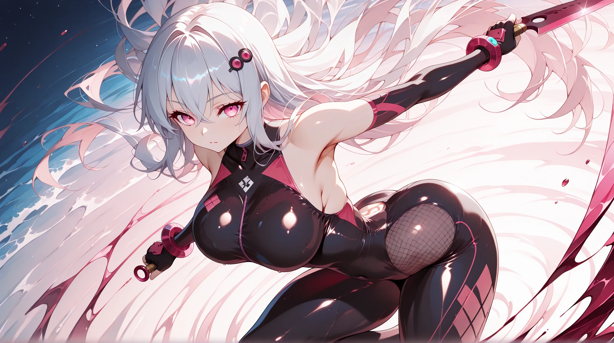 Anime Kawaii sexy Perfect Slim sensual body large breast and huge thighs, An intricate and highly detailed illustration of アニメ (Young girl). hair with highlights, shiny hair, hair capsules, multi colored eyes, moderno, アニメ, cinematic lighting, Glow Up, zoom layer, ass pov, ultra HD, texturized skin, super detaill, high qualiy, best qualityer, High details, work of art, cyber punk, futuristic metropolis, neon lights, Meia-noite, Secret agents in science fiction films, A spy wearing a highly functional suit, ((Purple Suit))