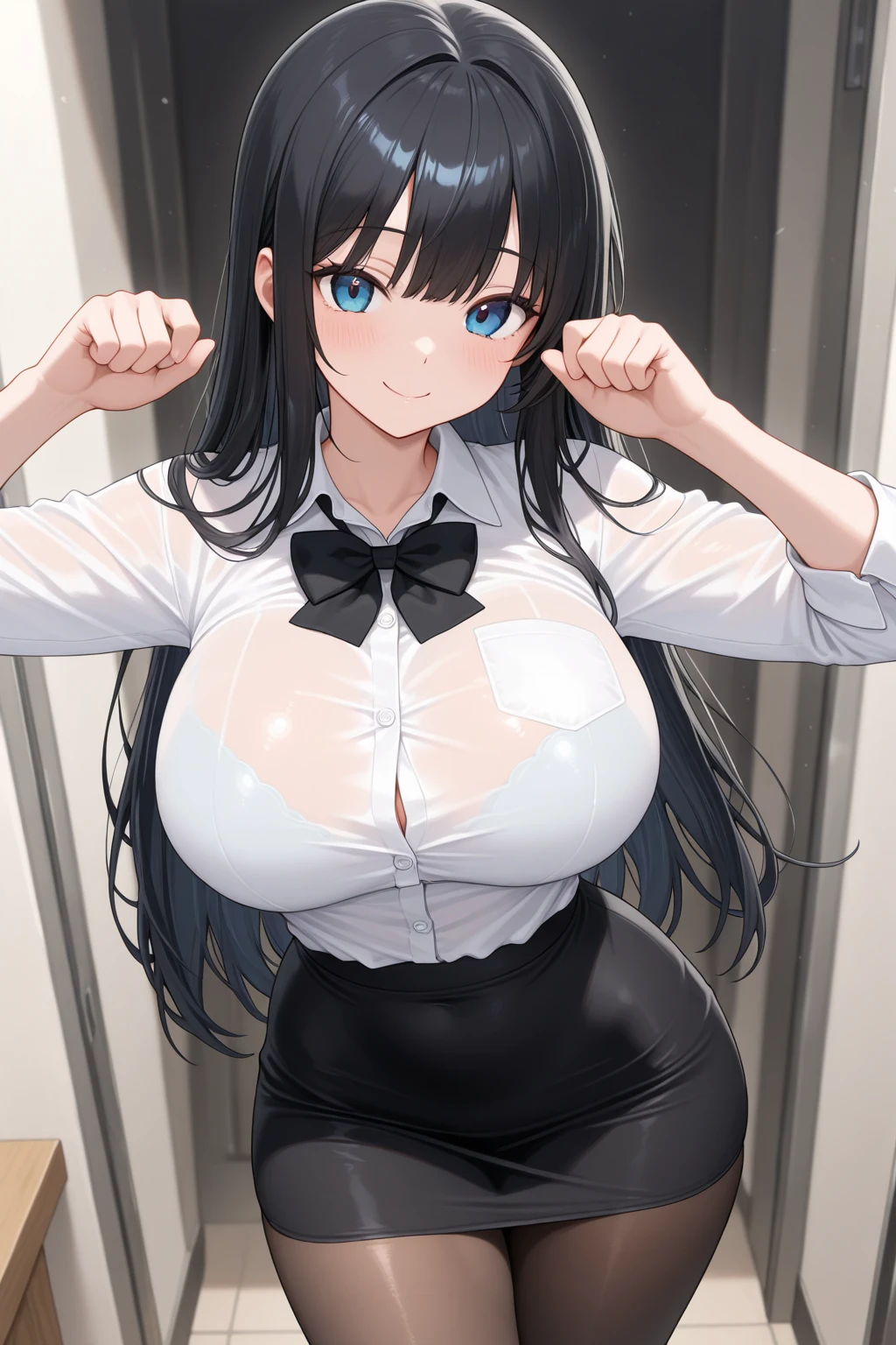 (masterpiece, best quality,extreme detailed beautiful eyes), best illumination, perfect lighting, (1 girl, solo,day, city:1.3) , <lora:haruka_lycoris_bf16:0.65>,morishimaharuka,morishima_haruka,
(upper body,dynamic angle,dynamic pose,smile,shiny_eyes:1.2),(long_sleeves,black_jacket,jacket,school_uniform,kibito_high_school_uniform:1.1),
(long_hair,hairband, large_breasts,collarbone:1.2),black_bowtie,black_skirt,pleated_skirt,shirt,collared_shirt, white_shirt,yellow_sweater_vest