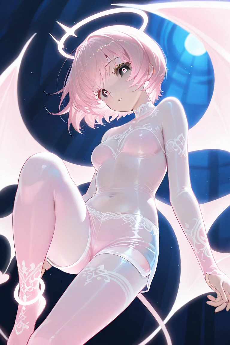 opening legs,Bunny ears,No underwear, the feet,is shy,kneeling down,Face back,Exposed genitals,clear liquid,Bigchest,Black fully transparent panties,soaking wet,A pink-haired,Back shadow,hindquarters,Butt towards the camera