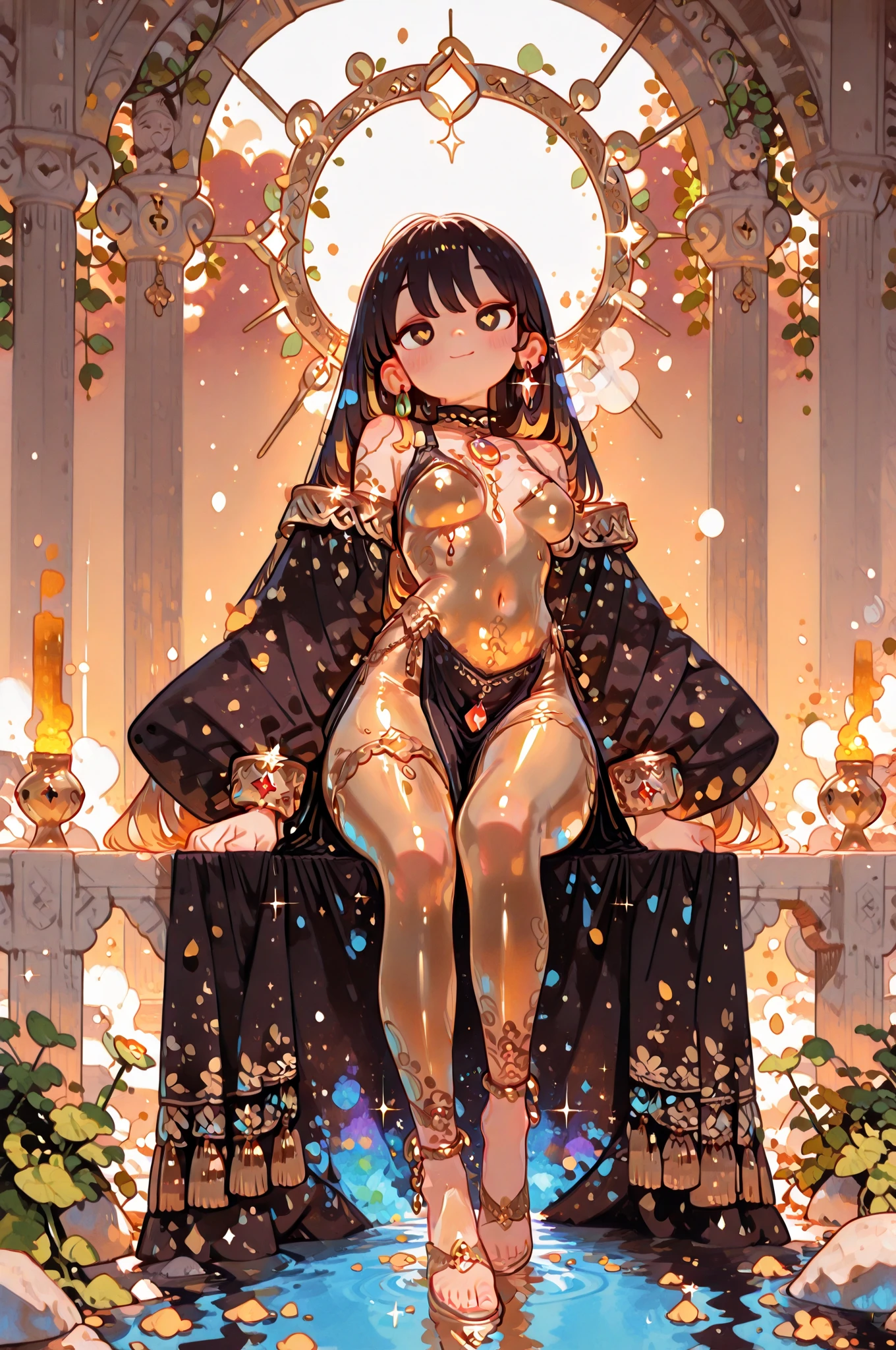(Black girl, girl having sex, rape),(((little ,small tiny body,,chibi,small))),(((6 years old))),((((pregnency)))),(round face),(little chest),(big forhead:1.2),(beautiful big eyes:1.3),extremely detailed cute anime face, (((flat chest))),((((long hair,long hime cut,dark hair,black hair)))),(((yelow_eyes:1.3,gold_eyes))),intricate eyes,beautiful detailed eyes,symmetrical eyes,,(((((dark skin),very shiny skin,shiny body,Reflective skin)))),(((detailed face))),beautiful detailed lips, (cute,kawaii),((nsfw)),((naked)),barefoot,bare arms,exposed belly button, naked legs, dynamic pose,looking at viewer,embarrassed,centered,scale to fit dimensions,Rule of thirds, indoor, castle ,extremely scenery,(intricate),(masterpiece),(intricate background),((intricate detail)),(((vibrant colors,vibrant theme))), highres,(best quality),(ultra detailed,extremely detailed),perfect face details,artistic photography,(barefoot),((slave collar,shackles)),(naked torso), Inside castle, (creampy, sperm)