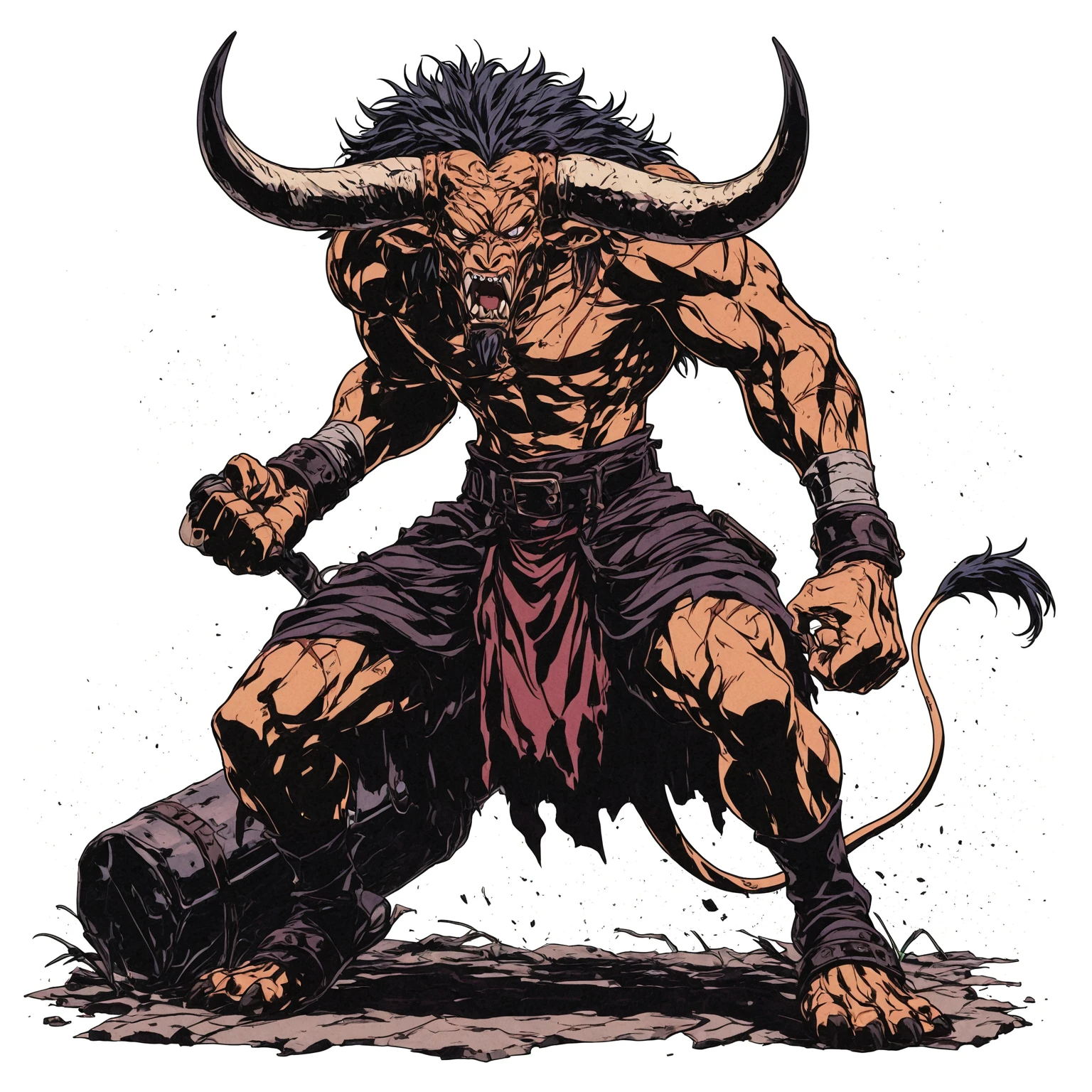 Make it a little more aesthetic with a drawing similar to that of one piece, The character is dark-skinned and is in a navy barracks with several men defeated by him., stomach 7,36 meters and has the ink ink devil fruit