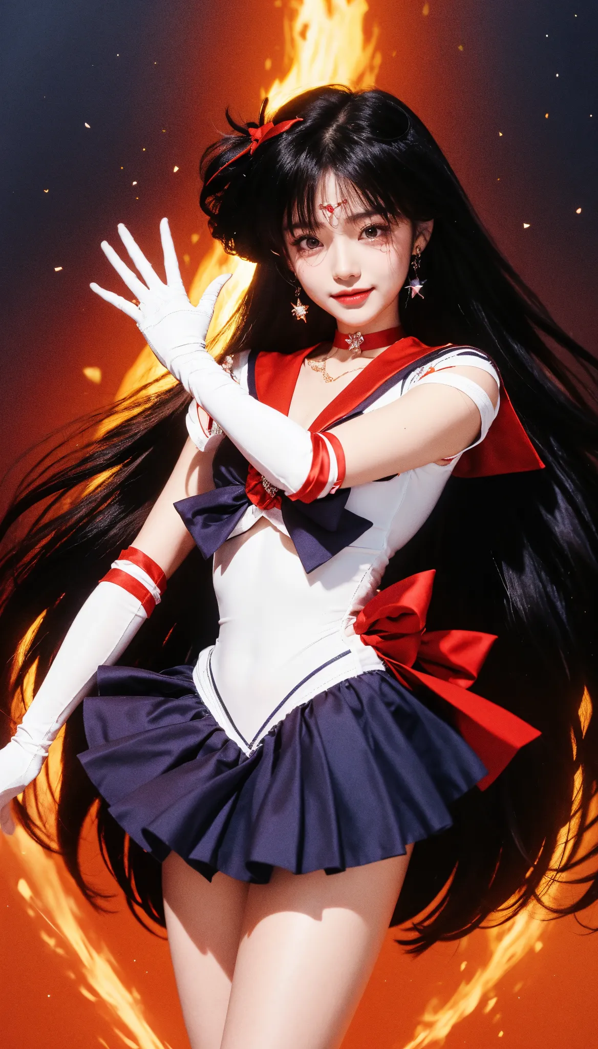 Sailor Mars, Both arms are tied, Tie your arms behind your back, Both legs are tied, Tied up, The uniform is tied up, spiderweb, たくさんのsilk糸, silk, masterpiece, Very high resolution, Cinematic, exciting, silk, Desperate to escape, Desperate escape attempt, impotence, close, Painted down to the toes, spiderweb, Emotionally intense, trap,赤いスカートをはいている