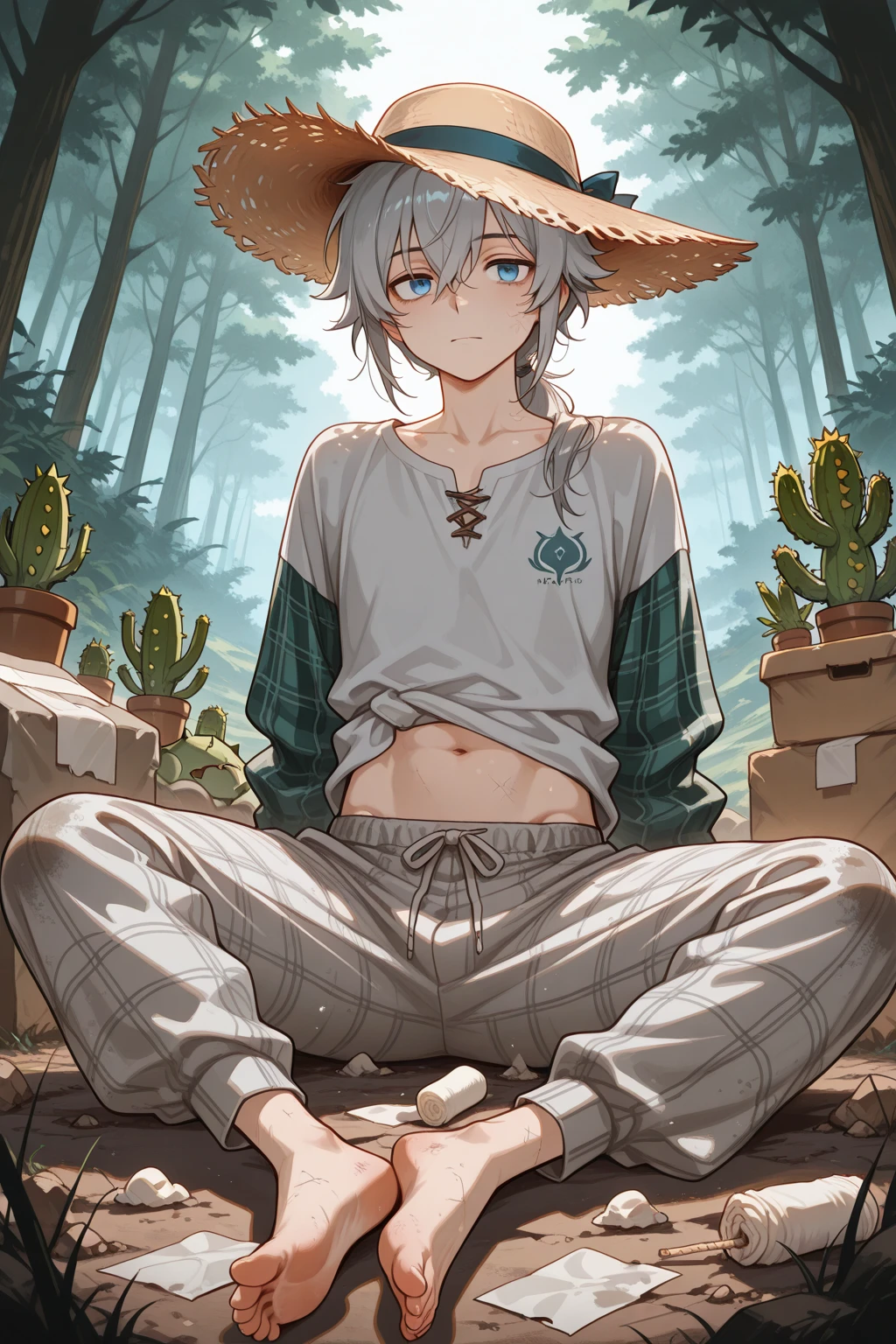 Furry dragon,bit girl,dark gray,Blue-and-black hair,Orange eyes,adolable,Black skin,It has a blue pattern,black reotard,Pure black mid-tube socks,Pure black mid-tube socks,full bodyesbian,nakeness,Shota,emaciated,emaciated,is shy,4K quality,Extreme light and shadow,Smooth and reflective skin