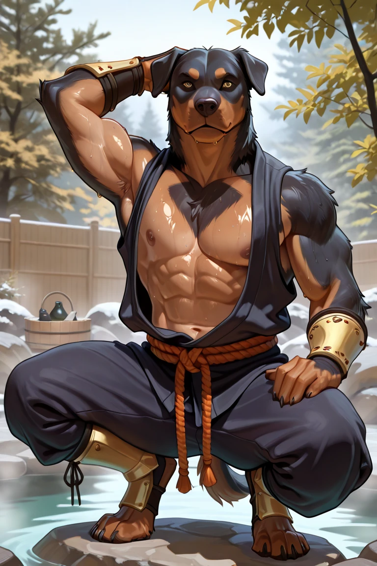 Splinter,mouse,male,Adults,Solitary,4K,Best quality,Looking at the audience,Upper body exposed,Bare chest,slim body,Tail,Chest muscles,粉红nipple,nipple,Six-pack abs, Biceps, Anatomically correct,Delicate fur,pride,Soft shadows,Majestic,Detailed face,High quality eyes,Brown eyes,Black pupil,Sharp eyes,Grandiose,brave,Confident smile,Strong,Mature,,black leather shorts,Black harness,Blue sky and white clouds,The sun shines,Dojo Background