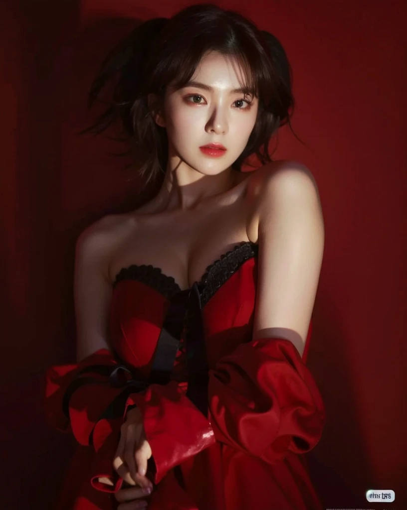 A beautiful Japanese idol woman, impressive photo by Emily Soto, beautiful clothes, collarbones, (mature:1.3), (best quality,4k,8k,highres,masterpiece:1.2),ultra-detailed,(realistic,photorealistic,photo-realistic:1.37), sultry, seductive, high-quality, cinematic lighting, detailed skin, intricate hairstyle, elegant pose, warm color palette