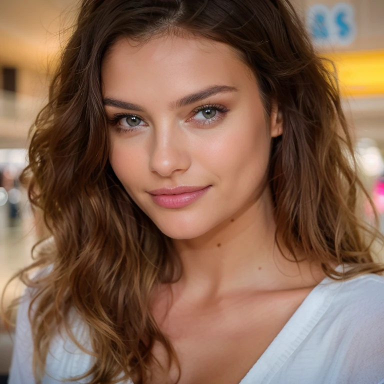 1girl, beautiful detailed eyes, beautiful detailed lips, extremely detailed eyes and face, long eyelashes, young woman, elegant, brown hair, open hair, green eyes, full red lips, smile, snub nose, freckles, tanned skin, thick dark eyebrows,  look, high defined cheekbones, curled long eyelashes, curves, 22 year old Italian model, dance, nightclub, light natural makeup, full body shot, denimdress, (best quality,4k,8k,highres,masterpiece:1.2),ultra-detailed,(realistic,photorealistic,photo-realistic:1.37),HDR,UHD,studio lighting,ultra-fine painting,sharp focus,physically-based rendering,extreme detail description,professional,vivid colors,bokeh,portrait