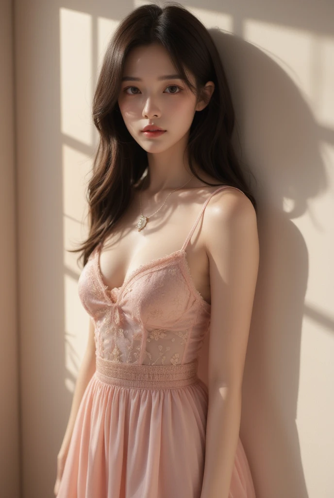 (high details:1.4)、(surrealism:1.4)、(soft lighting:1.05)、32,000、1 woman、realistic lighting、face lighting、ray tracing、(brightened light:1.2)、(improve quality:1.4)、(Realistic textured skin of the highest quality:1.4)、original photo, lifelike, full body woman love, bed, soggy, big bust, stylish hairstyle, pale skin, black eye, pink lips, (Beloved), (:1.1), ~Through, detailed background, detailed face, delicate eyes, good hair, Anatomically correct body, elastic skin, make up, masterpiece