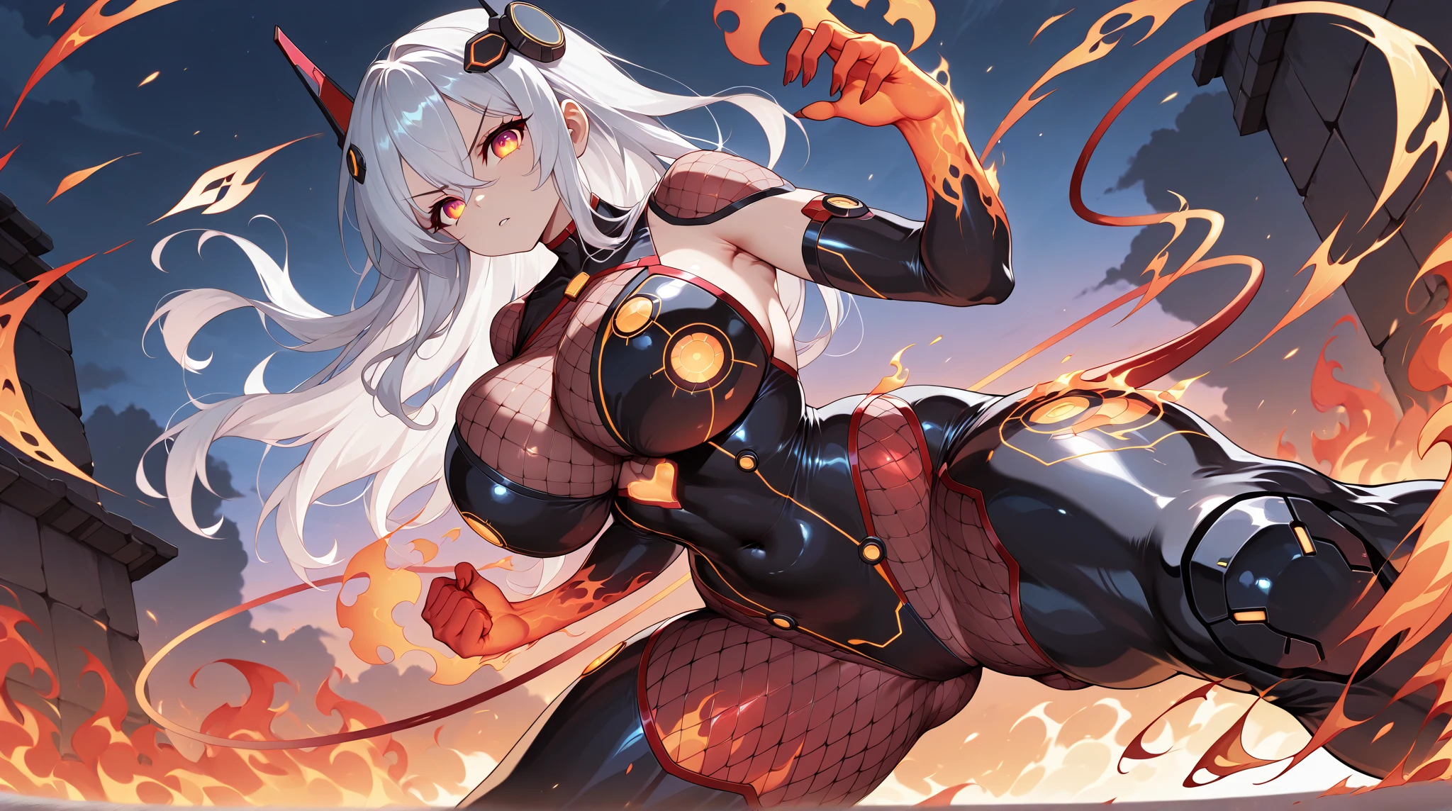 weapon, fist, red glove, hand