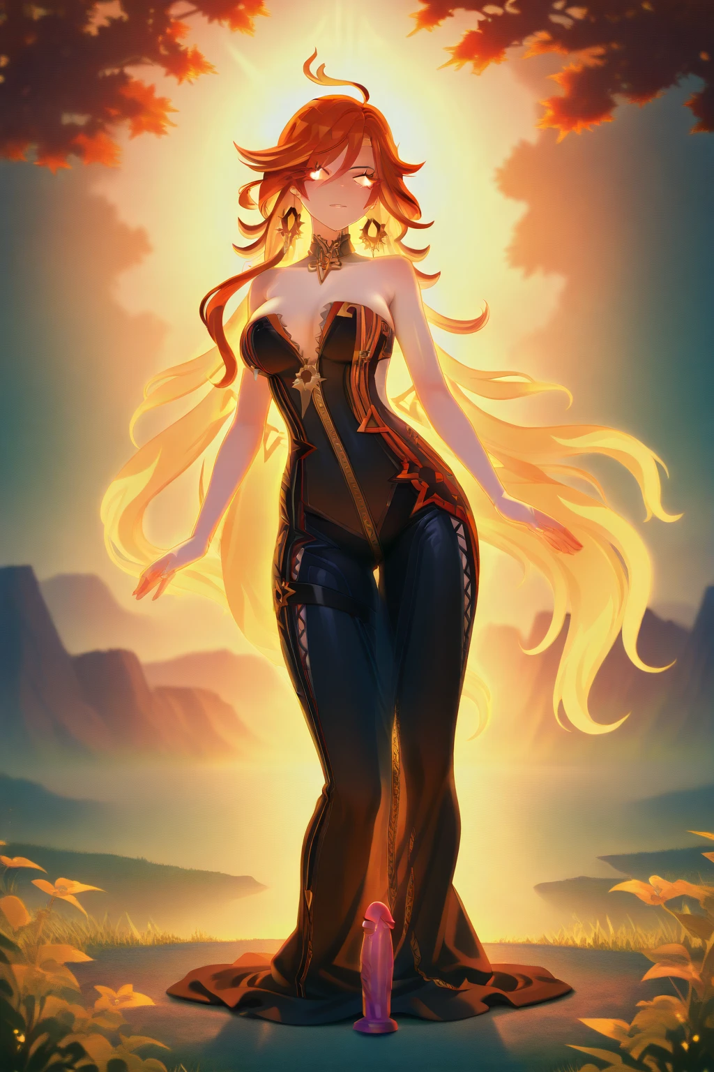 master piece, 8k detail, beautiful nude girl wearing thin gold body jewelry. red hair. gold rings on perfect fingers, slightly tanned skin. slight wind blowing hair in sunlight. shinny gold trinkets floating around her in the air. 2 o'clock sun. NO background, white background ONLY.
