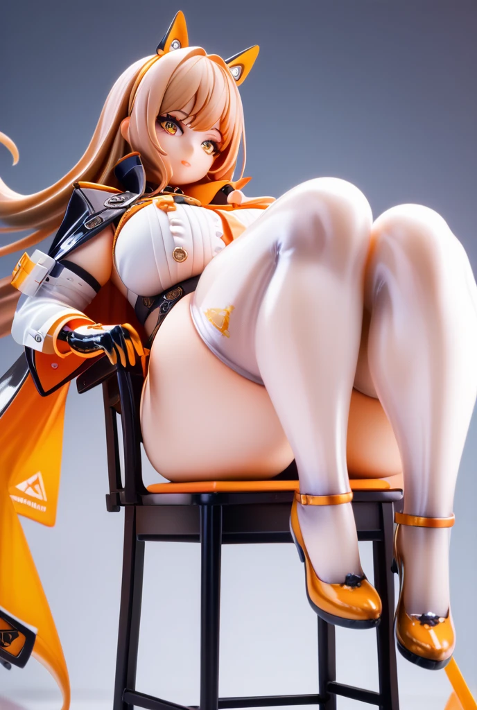 masterpiece, highest quality,beautiful eyes, beautiful hair, beautiful face, beautiful skin, alone, 1 girl, erect nipples, high heels, anime girl, whole body, winding, beautiful breasts, barefoot,shiny skin, cleavage,shining eyes, squat,spread legs, (gold heart pasty), (gold crotch nipple press), bare shoulders, naked neck, navel only, bare clavicle