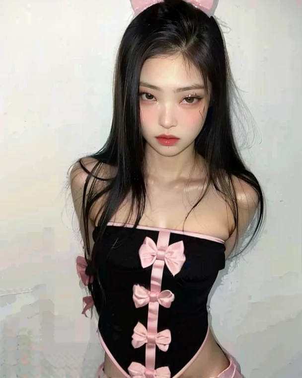 (black theme:1.5), (all black:1.5), ((gothic lolita, black nurse costume):1.3), (black (nurse cap, sling) with cross-symbol print on head:1.5), (fusion of (short sleeve black collared-shirt with double-breasted) and black mini wrap-skirt:1.4), (collarbone:1.4), (double-breasted:1.4), (black choker with cross:1.3), ((intricately embroidered black lace, black ruffle trim):1.3), (black platform high boots:1.2),((nipple)),((Highest quality)), ((masterpiece)), (detailed), ((in the hospital )),長い髪と白いトップを持つアラフェアジア人woman, 美しい韓国人woman, 美しい若い韓国人woman, Young and adorable Korean face, ゴージャスな若い韓国人woman, Korean Girls, Girl cute beautiful face, 韓国のwomanアイドルの肖像, Young and pretty Asian face, Cute natural anime face,Asian pretty face, ((Highest quality)),(((nipple))),(detailed), Perfect Face,((One girl)), (scrawny:weight1.0〜2.0)iris, Elevation, space, (Natural Light), (tear bag:1.2)Dramatic lighting, Chiaroscuro, Emotional depth,woman,((nude)),((show off nipple)),((small breasts)), ((flat chest)),naked,slender, a short bob,delicate,Small breasts,((Small breasts)),the body is slender,Beauty,Beauty,4K quality,Young face,Big eyes,Brown eyes,Perfect Face, (18years old),breasts are very small,Model Body Type,Cute Face,Pink nipples,Symmetrical eyes,Glowing eyes,Natural smile,((Always show your boobs)), ((flat chest)), ((Gaunt)),beautiful,((a short bob)), ((half body)), topless,modelshoot style,((intricate choker necklace)), (embarrassed,blush:1.3),,(steam:0.8),(wet:0.8),(sweat:0.8),(trembling:1.3),(parted lips:1.4),(harf open eyes:1.6),(feeling weak:1.5), (lips),(intricate earrings),((nipple)),((woman posing for a photo)),(Dainty facial structure:1.2)