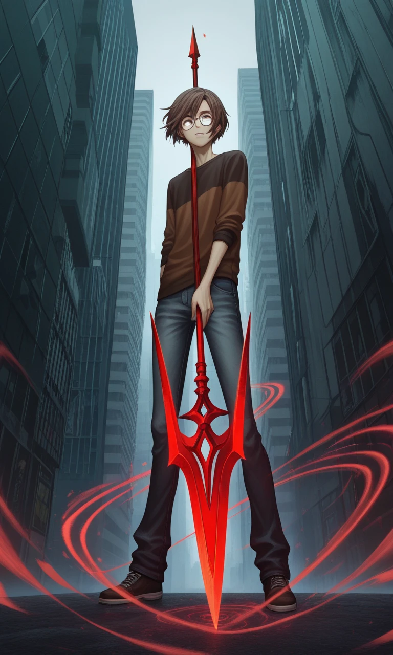 (digital painting),(young man),(white hair+red eyes:1.3),(desolate landscape:1.2),(dark storm clouds:1.2),(swirling overhead),(chains symbolizing control:1.3),(wrapped around his body),(tall and lanky),long coat