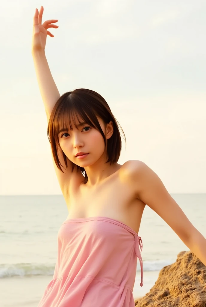 nsfw, best quality, masterpiece, ultra-detailed, 1girl, black eyes, whole body ,huge breasts, (((nipples))), (((hime cut))), (((blunt bangs))), (((tsurime))), (((((narrow eyes))))), outdoors, (((younger))), (pop idol),public indecency, (((nude))),solo, (brown hair),(short hair),((((wavy hair)))),(loli),((((shaved pussy)))),(((((in the sky))))),(((((falling from the sky))))), (((free fall))), No expression, (((Fainting))) ,(((((spread your arms))))),(((((spread your legs and stretch your legs))))),(((stretch your legs)))