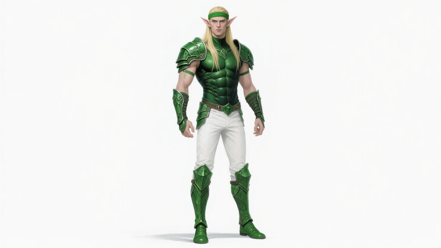(hyper-realistic digital illustration), (perfect face:1.1), (high detail:1.1)  one extremely handsome male elf (naked torso) wearing micro green g-string, mage long green cloak, clean shaved, front view, lying on his back, holding legs raised, athletic body, (white skin), bare chest, flat chest,(long green hair scruffy ), serene expression, small waist, muscular. best quality, high-resolution