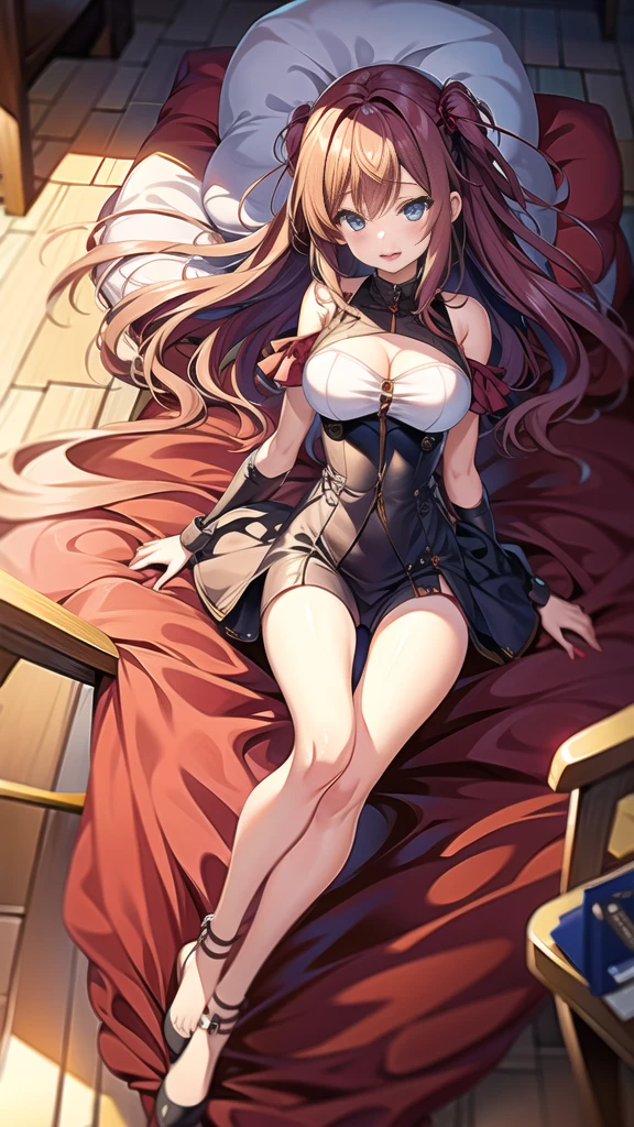Camel Toe:1.4、(Sweat)、(vapor)、(((Long gloves:1.3)))、、Knee-high socks、Open your thighs wide to the left and right、crouch on the ground、Show the audience your crotch, (、, Spread your legs:1.3, ))、1、Absurd、、golden headband、Flat lighting、elevation、sexy pose、Highest quality、Complex、Surreal、perspective, Very detailed, Detailed Background, shape、1 Girl、alone、Big Breasts、A light smile, Embarrassing, blush, (()), Long gloves、- Elbow hand pockets、、sexy、Sensual, Huge breasts, Maid uniform: A beautiful woman with supple curves, Bare shoulders, ,Knee-high socks、Long gloves,Knee-high socks、Long gloves、attractive、invite、sexy、。Spread your legs。Sitting、Sexy、