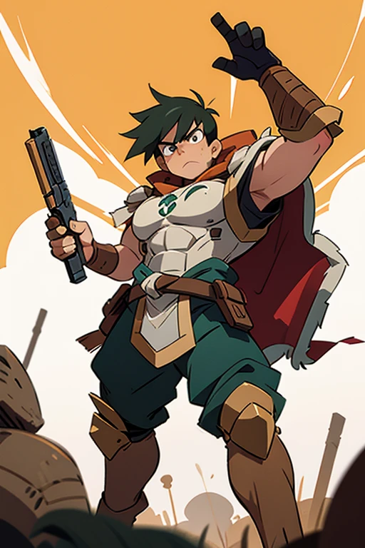 joven ninja con barba y ademas guapo, con un estilo de vestir urbano rapero, esta frente una hermosa, adolescente de cabello en colores verdes, ropa futurista sensual con una arpa de arma de guerra en estilos manga y anime caminando juntos y platicando, getting to know each other, en una ciudad muy futurista