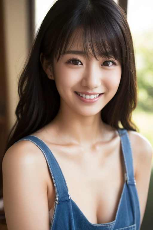 masterpiece,ultra high resolution,realstic,RAW-photo,Sharp image quality,daytime,shoot from in front,1girl,japanese,extremely cute face,detailed face,realist skin,smiling,looking at here,random pose,in shoppingmole,