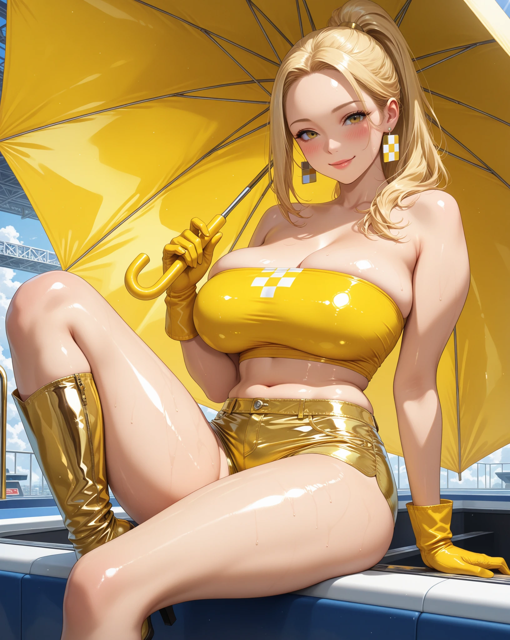 (NFSR8k, Highest quality, masterpiece:1.2), Very detailed, (High brightness:1.3), (High Contrast:1.1), (High chroma:1.1), (Anime screenshots:1.20), (((Short and tall girl:1.30,Completely naked男児とツーショット:1.30))), ((hair ornaments:1.2)), Hair between the eyes, Blonde, bangs, ((short hair)), Green Eyes, skin, (((Long Hair:1.10))), (((Both sides up:1.10))), ((Beautiful Eyes:1.2)), (cute eyes:1.2), ((Eye on the details:1.5)), cute, (((((Young girl big breasts:1.30))))), (((Puffy nipples))), (((((Completely naked:1.30))))), ((the body is slim:1.10)), ((Sensual blush)), ((Standing on tiptoes:1.5)), (Outdoor, Beach, Waterfront, Day), ((whole body:1.2)), (cute smile:1.5, Open your mouth), ((Squat:1.5, Spread your legs:1.5)), (Shiny skin:1.10), (Oilskin:1.5), ((Very seating:1.10)), (((((Grabbing the young girl's right breast obscenely with the young girl's right hand:1.30, Young girl lewdly grabs young girl's left breast with left hand:1.30))))), ((Semen from inside the female vagina:1.30)), ((Basic structure of the human body:1.30)), ((tsurime:1.10)),