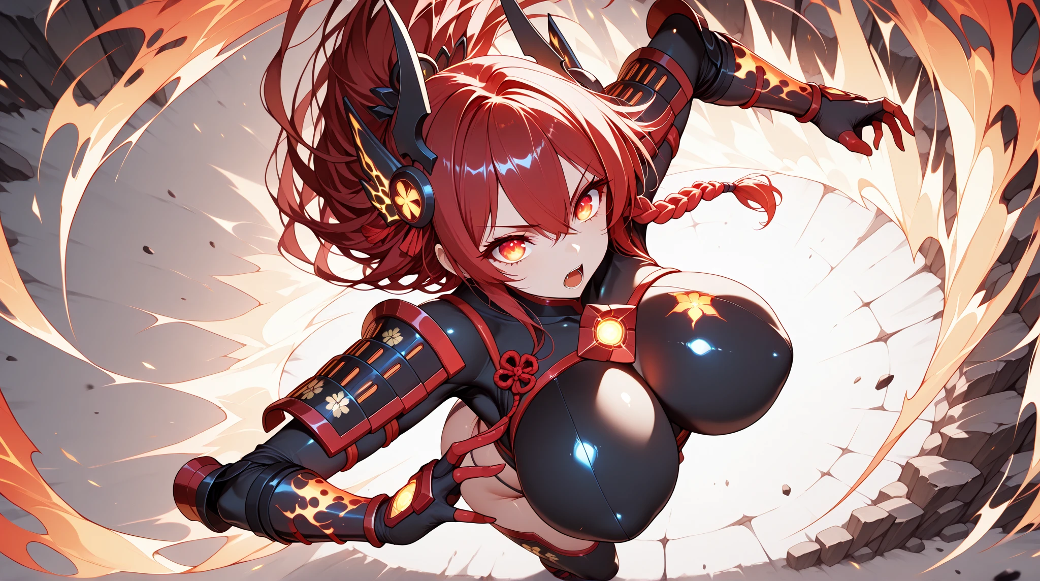 masterpiece, best quality, ultra-detailed, glowing light, (detailed background, complex background:1.2), (perfect face, detailed face), (mature female, milf:1.3), smirk, parted lips, thighs
<lora:matoi_ryuuko-10:0.7>, matoi_ryuuko, short hair, looking at viewer,, from above <lora:matoi_ryuuko:1>