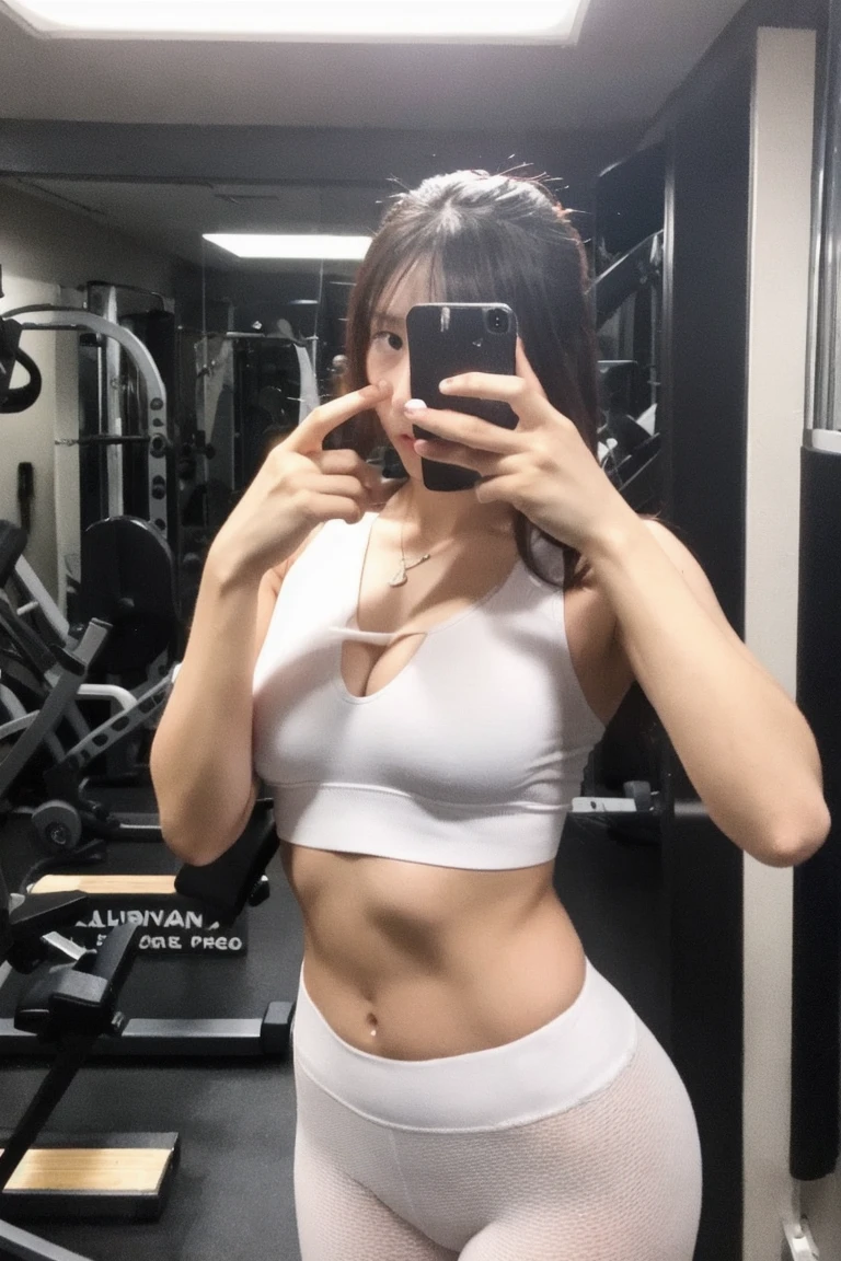 a beautiful muscular latin woman with long black hair and perfect skin, highly detailed face, training in a gym with professional trainers, (best quality,8k,masterpiece:1.3),intricate details,hyper realistic,volumetric lighting,cinematic pose,athletic,fitness instructor,defined musculature,physically fit,studio lighting,photorealistic