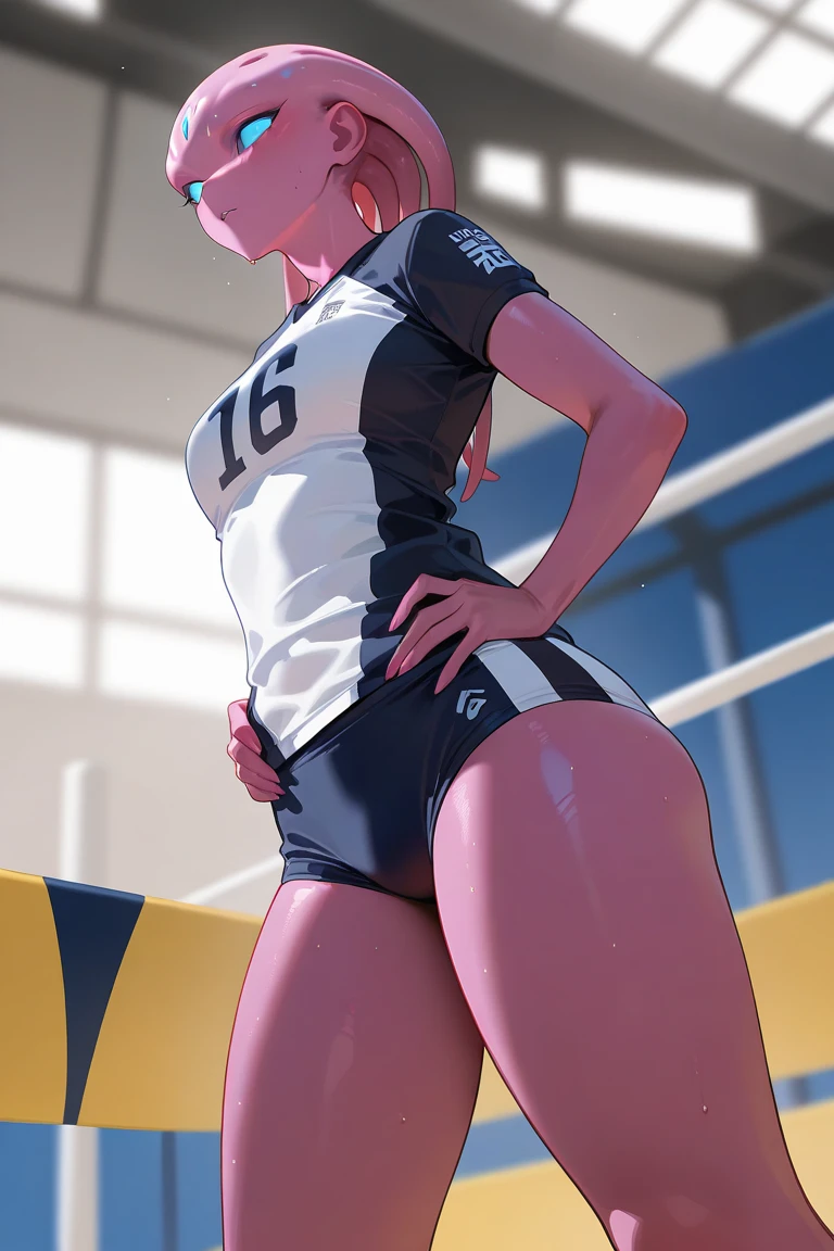 The best masterpieces, (ultra-quality:1.32), (The ultra -The high-definition:1.4), (超A high resolution: 1.3), (CG Unity 8k wallpapers:1.2), precise and perfect human body structure, (Textured skin: 1.26), 
(Photorealistic, Many award-winning photos: 1.27), depth of fields, Shading by sunlight、
Tsurime、 gazing condescendingly at the viewer with a scornful grin, look down、Attractive thick thighs、juicy muscular thighs、attractive big butt,
silver bob hair, swimming, In the background of the Olympics, cheering crowds、