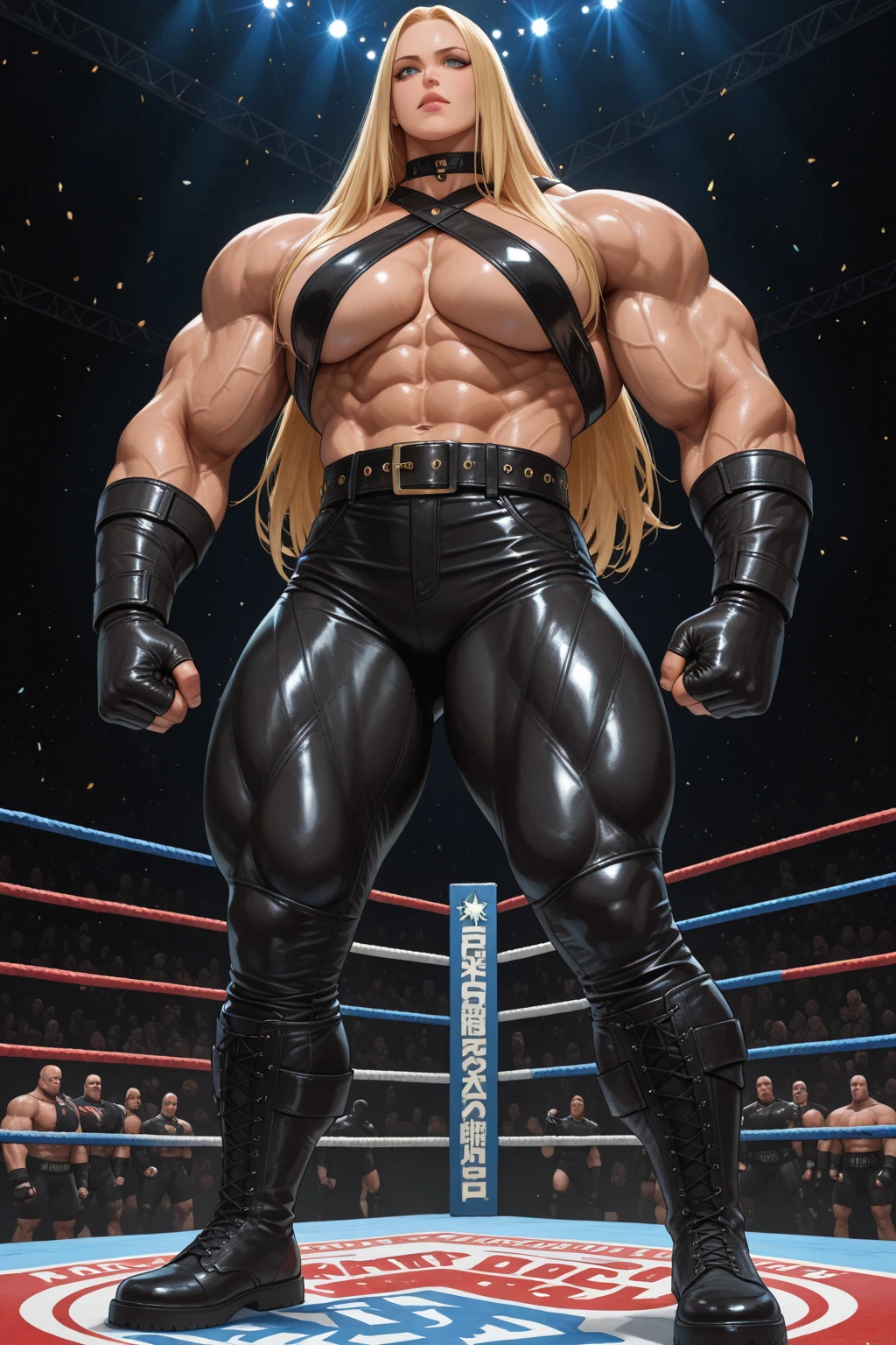 Triple H:
professional wrestling, intense, powerful, muscular, charismatic, dominant, WWE superstar, iconic, legendary, long hair, ripped physique, athletic, muscular arms, charismatic smile, intense stare, championship belt, microphone skills, in-ring ability, high-flying moves, pedigrees, spinebusters, sledgehammer, entrance theme, WrestleMania moments, crowd reaction, championship reigns, wrestling dynasty, COO of WWE, authority figure