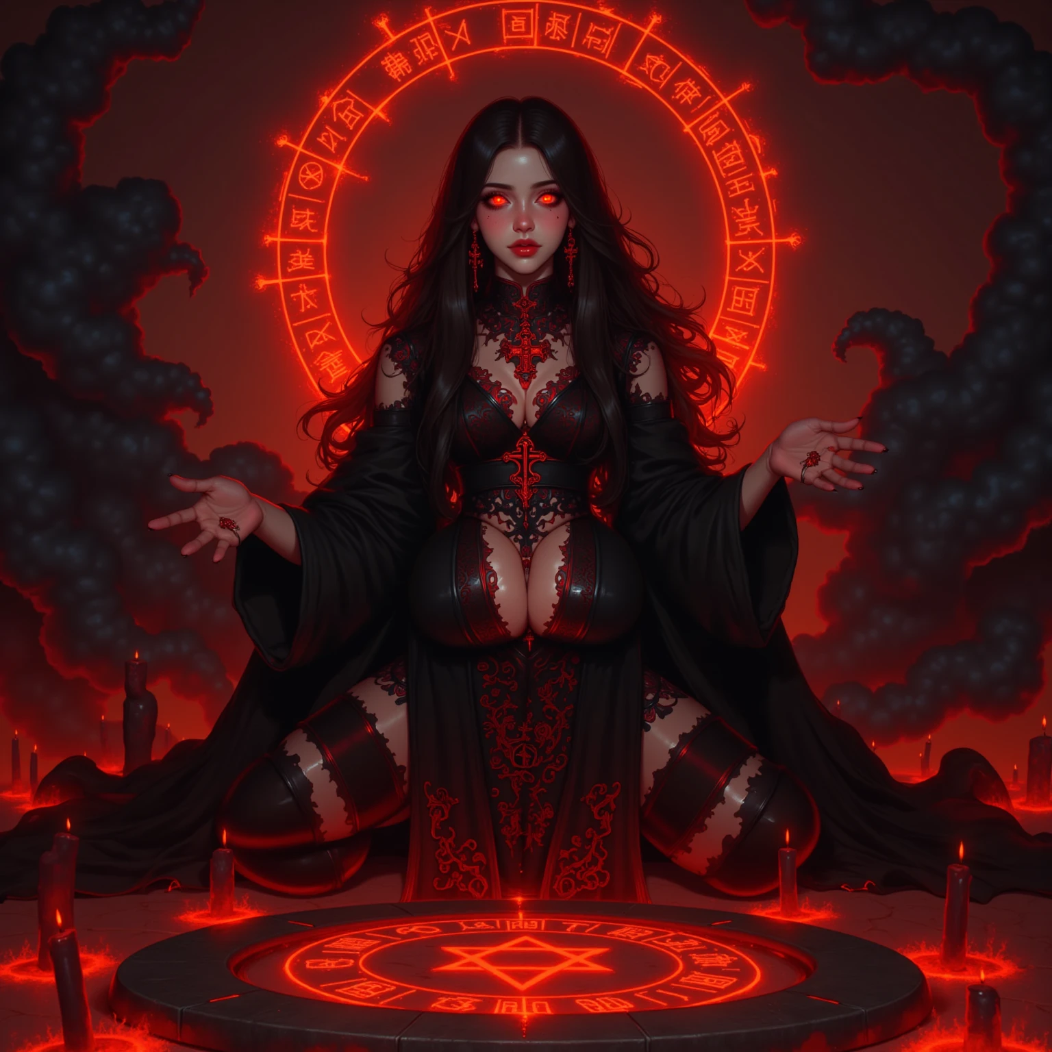 (big breast, wearing black brassiere with lace element) (moist sweaty body)