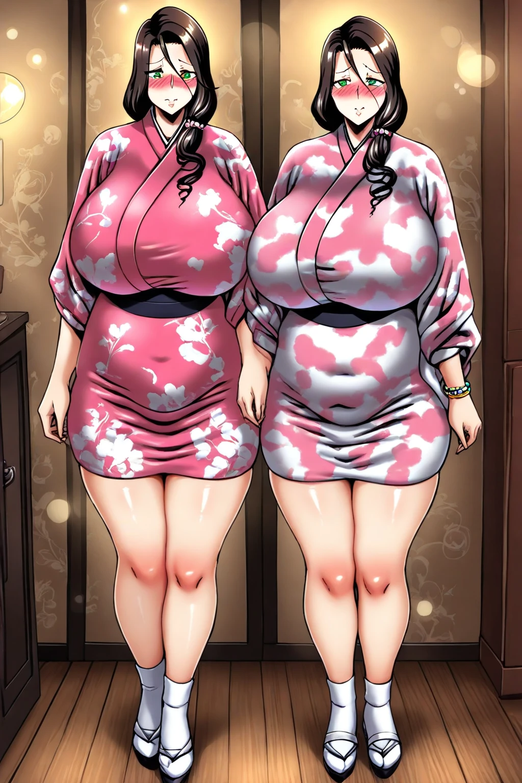 Garota branca japonesa gorda com seios pequenos e bunda grande