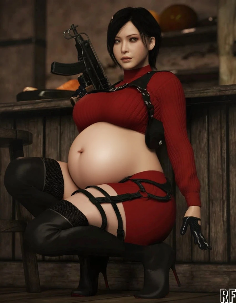 (RAW photo, Best quality), (Realistic, photo-realistic:1.3), tmasterpiece, Very sexy and seductive, The is very detailed, CG, Unity , 2k wallpaper, Amazing, finedetail, Extremely detailed Cg Unity 8K wallpaper, hugefilesize , ultra - detailed, A high resolution, absurderes, the soft light, Pietro Boselli people, White skin, Detailed fingers, extremely detailed eyes ancface, Beautiful detailed nose, 美丽细致的眼睛, light in face, looking at viewert, (1人, Mature face),photorealiscic face,Realistic figure,underdressing,Bare-chested,Large bulges on underwear,Big round ass(Side view)pregnant women with