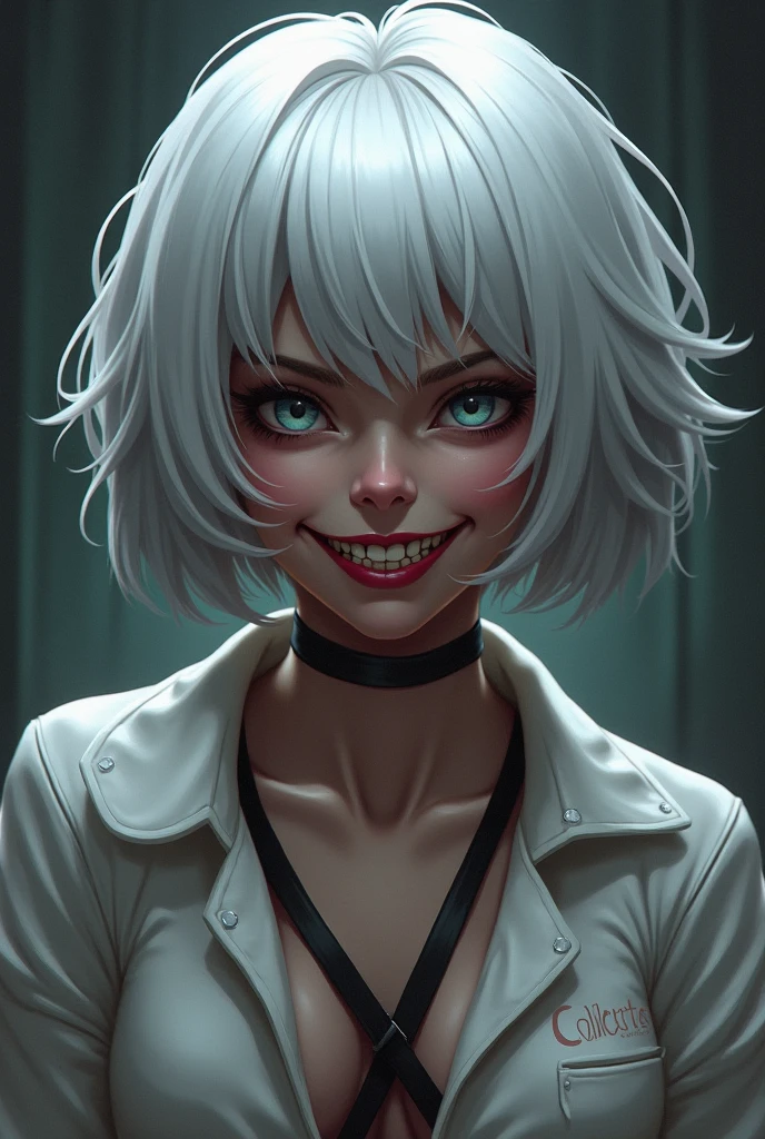 (best quality,ultra-detailed,realistic:1.37),huge shaggy monster,sparkling eyes,grin,huge white fangs,splashes of blood,otherworldly