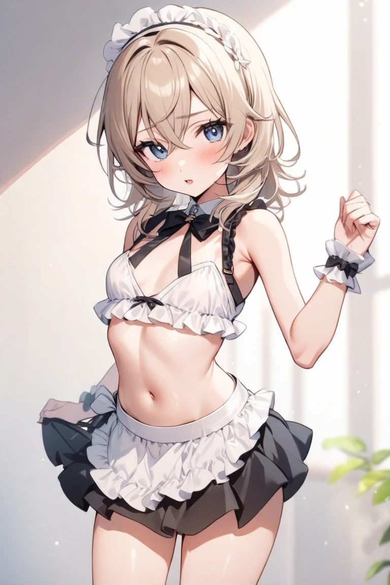 (anime style),masterpiece, best quality, extremely detailed,10Year old,tanned skin,dark skin, Beautiful body,BREAK,multicolored colorful blonde hair,short hair,hair slicked back,BREAK,black eyes,happy smile,open mouth,eyes widen,happiness
smile face,detailed lips,open legs,BREAK,cotton black big ribbon,BREAK, Ballerina costume,striped shorts,off shoulder,frilled clothing microskirt,break,head tilt,hold me pose,in the lest room,back angle