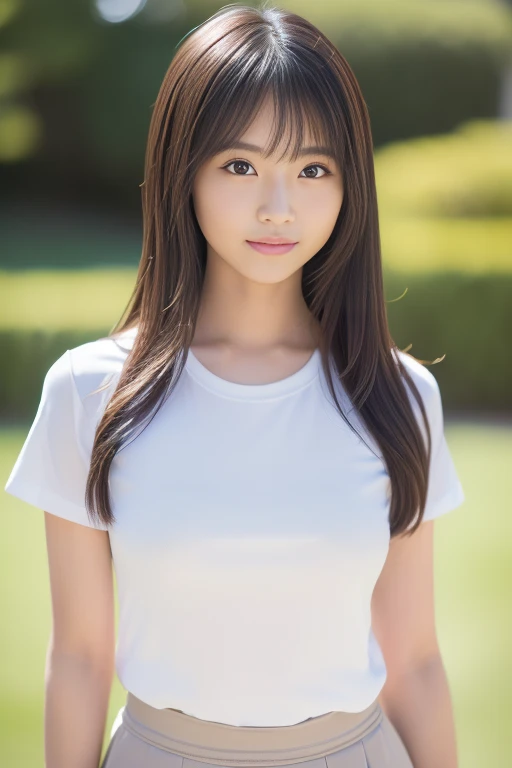 Pubic hair,, , Full body, medium breasts,Beautiful detailed eyes, (Long hair:1.2),  (8K, Best Quality, masutepiece:1.2), (Realistic, Photorealsitic:1.37), Ultra-detailed, 1 girl, Cute, Solo, (nose blush),(Smile:1.15),(Closed mouth)