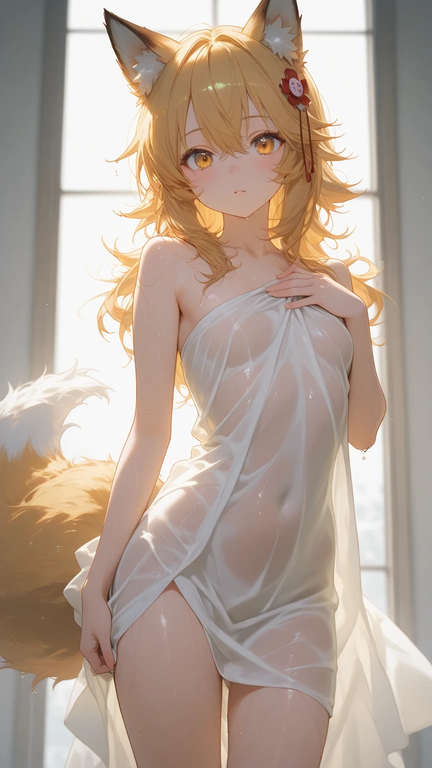 (masterpiece, highest quality:1.3), 1 cute girl, ideal ratio body proportions, blonde short hair, (black frilled mini skirt), puffy shoulders, bare arms, magic wand, (white cotton panties, 1 strange small animals:1.4), dynamic pose, night city, clothes covered nipples,