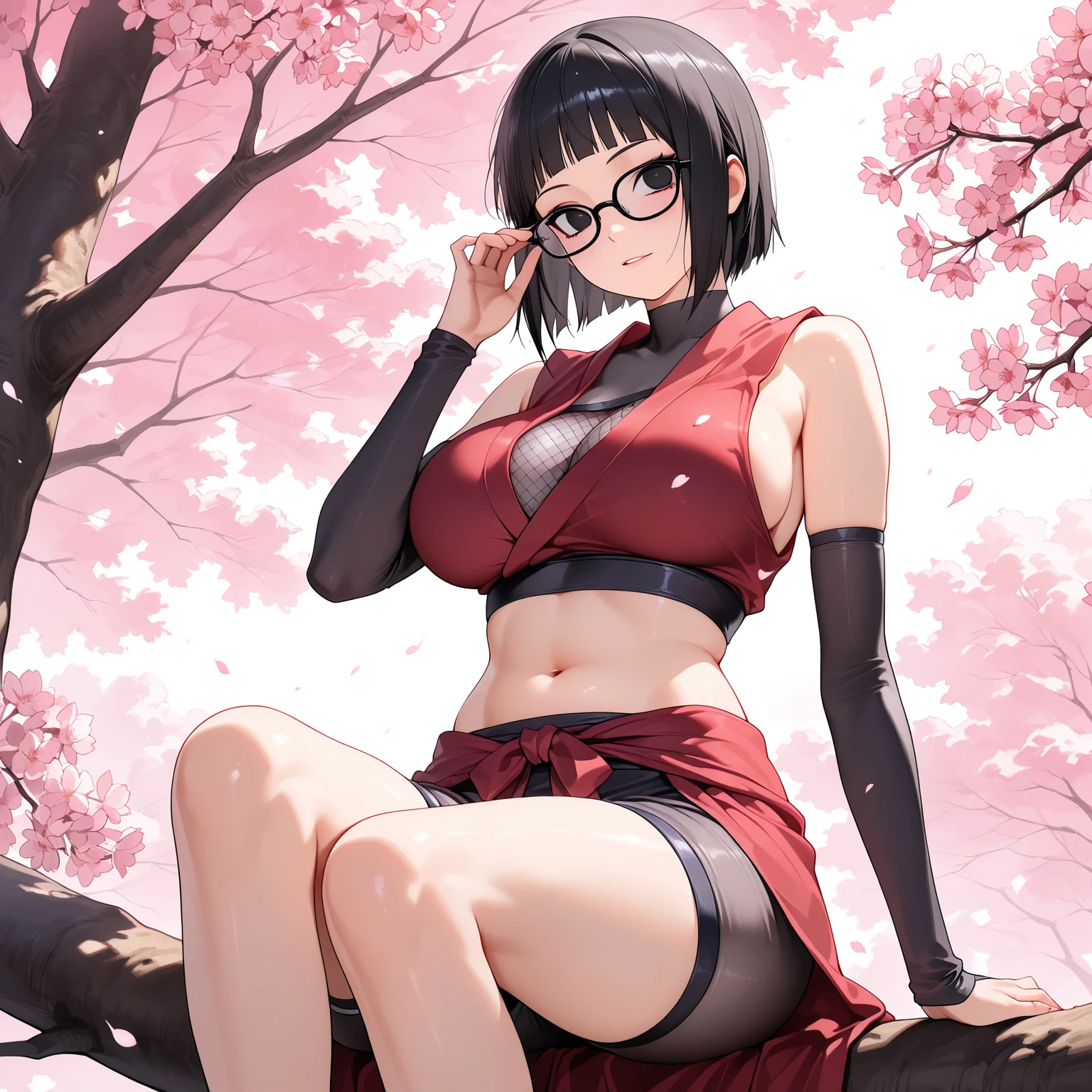 ((The best quality)), ((Masterpiece)), (detailed), Perfect face, sexy, attractive, ((4k)), big tits, sarada uchiha, Big breasts, Clothes, dressed, sfw