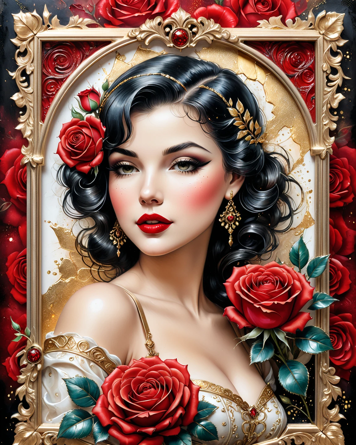 Get a pin-up tattoo with references to Marie Antoinette