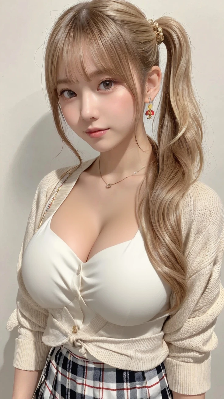 alternate costume, black dress, blonde hair, braid,cleavage, cross, cross necklace, dated, dress, habit, jewelry, long hair, long sleeves, necklace, nun, one-hour drawing challenge, own hands clasped, own hands together, closed eyes,praying, side braid, parted lips, solo, upper body, wavy hair, church,(steaming body),(gigantic breasts),huge breasts,